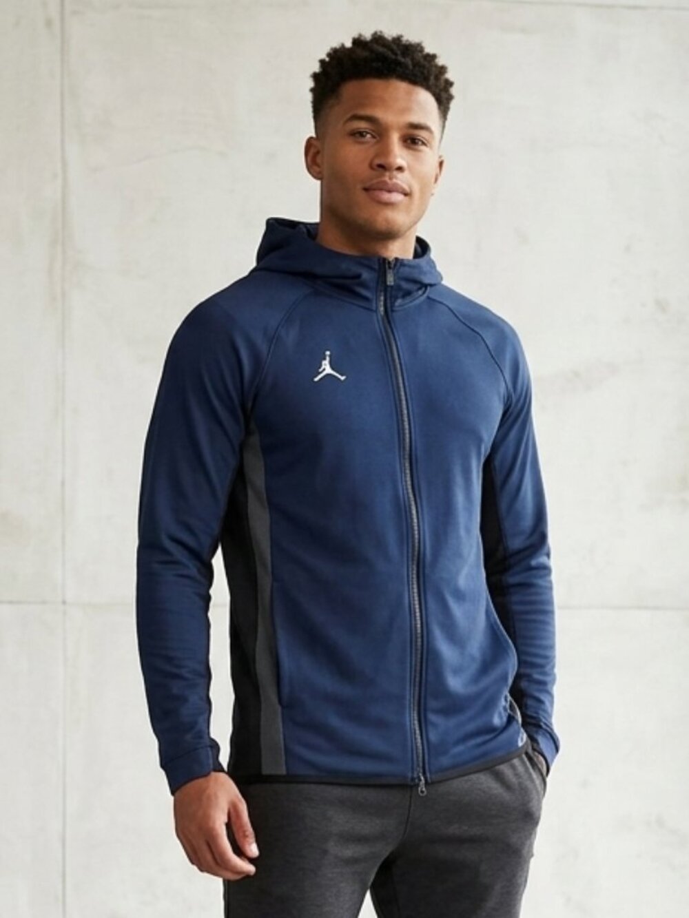 Nike Jordan Dri-fit Showtime Therma-Fit Hoodie FZ - FQ5378-419 - Navy - SMALL